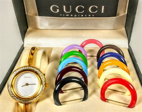 gucci color change watch|gucci watch with bezels.